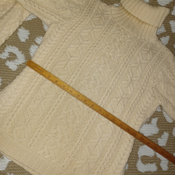 Ralph Ralph Lauren Hand Knit Cozy Cable Knit Turtleneck Sweater - Cream - Picture 5 of 14